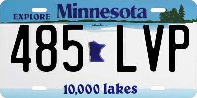 MN license plate 485LVP
