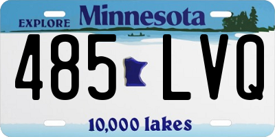 MN license plate 485LVQ