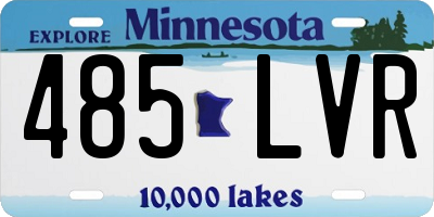 MN license plate 485LVR