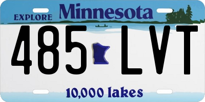 MN license plate 485LVT