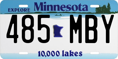 MN license plate 485MBY