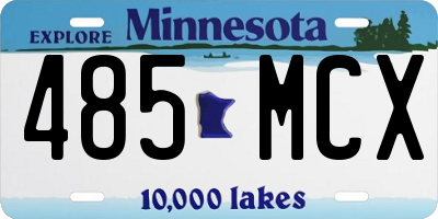 MN license plate 485MCX