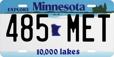 MN license plate 485MET