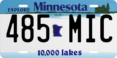 MN license plate 485MIC