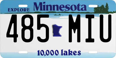 MN license plate 485MIU