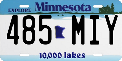 MN license plate 485MIY
