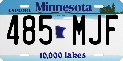 MN license plate 485MJF
