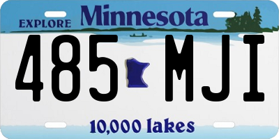 MN license plate 485MJI