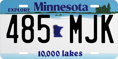 MN license plate 485MJK