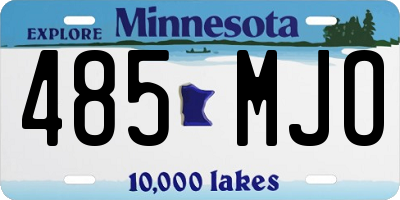 MN license plate 485MJO