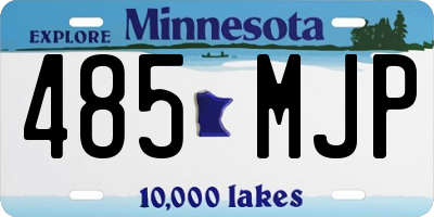 MN license plate 485MJP