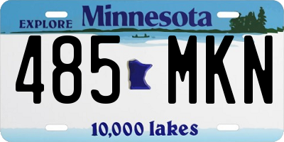 MN license plate 485MKN