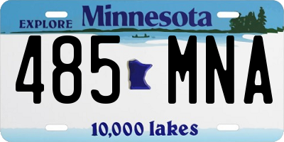 MN license plate 485MNA