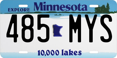 MN license plate 485MYS