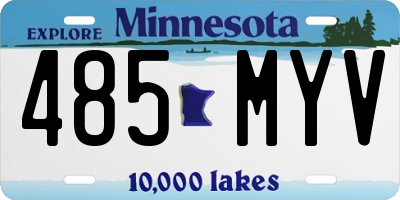 MN license plate 485MYV