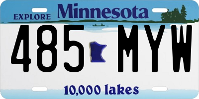 MN license plate 485MYW