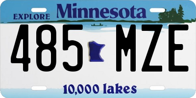 MN license plate 485MZE