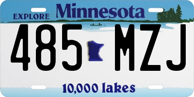 MN license plate 485MZJ
