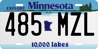 MN license plate 485MZL