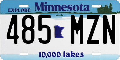 MN license plate 485MZN