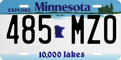 MN license plate 485MZO
