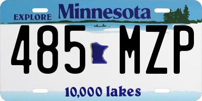 MN license plate 485MZP
