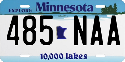 MN license plate 485NAA