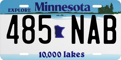 MN license plate 485NAB
