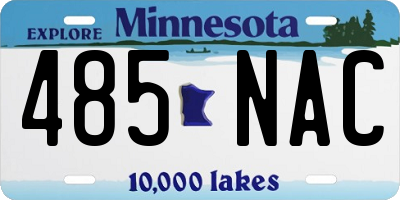 MN license plate 485NAC