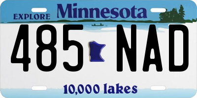 MN license plate 485NAD