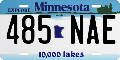 MN license plate 485NAE