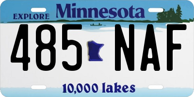 MN license plate 485NAF