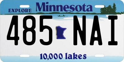 MN license plate 485NAI