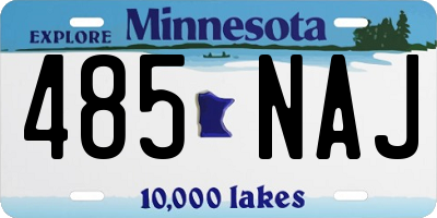 MN license plate 485NAJ