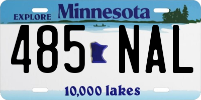 MN license plate 485NAL