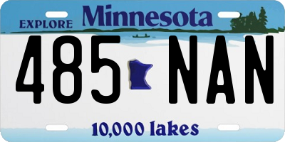 MN license plate 485NAN