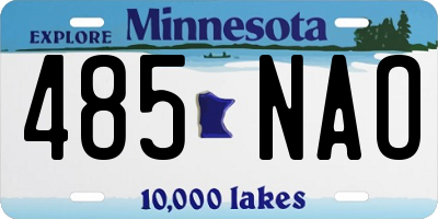 MN license plate 485NAO