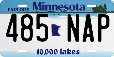 MN license plate 485NAP