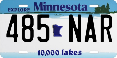 MN license plate 485NAR