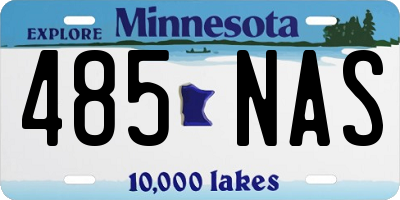MN license plate 485NAS