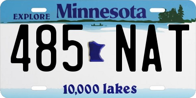 MN license plate 485NAT