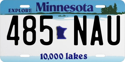 MN license plate 485NAU