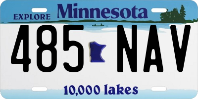 MN license plate 485NAV