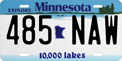 MN license plate 485NAW