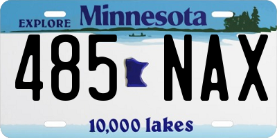 MN license plate 485NAX