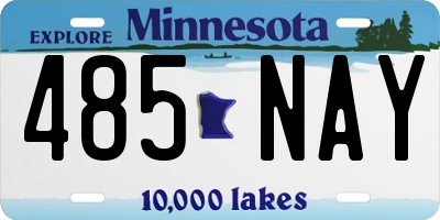 MN license plate 485NAY