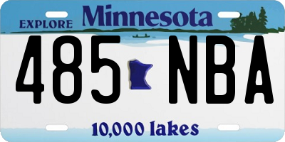 MN license plate 485NBA