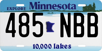 MN license plate 485NBB