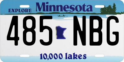 MN license plate 485NBG