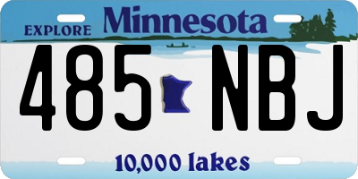 MN license plate 485NBJ